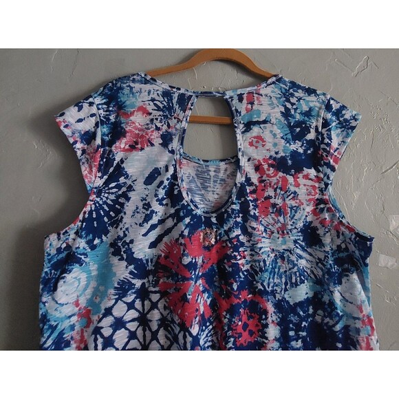 Brisos Tops Blouse Women XL, Polyester Spandex, Soft,coqueta, 20 Inch Of Armp To - Picture 4 of 8